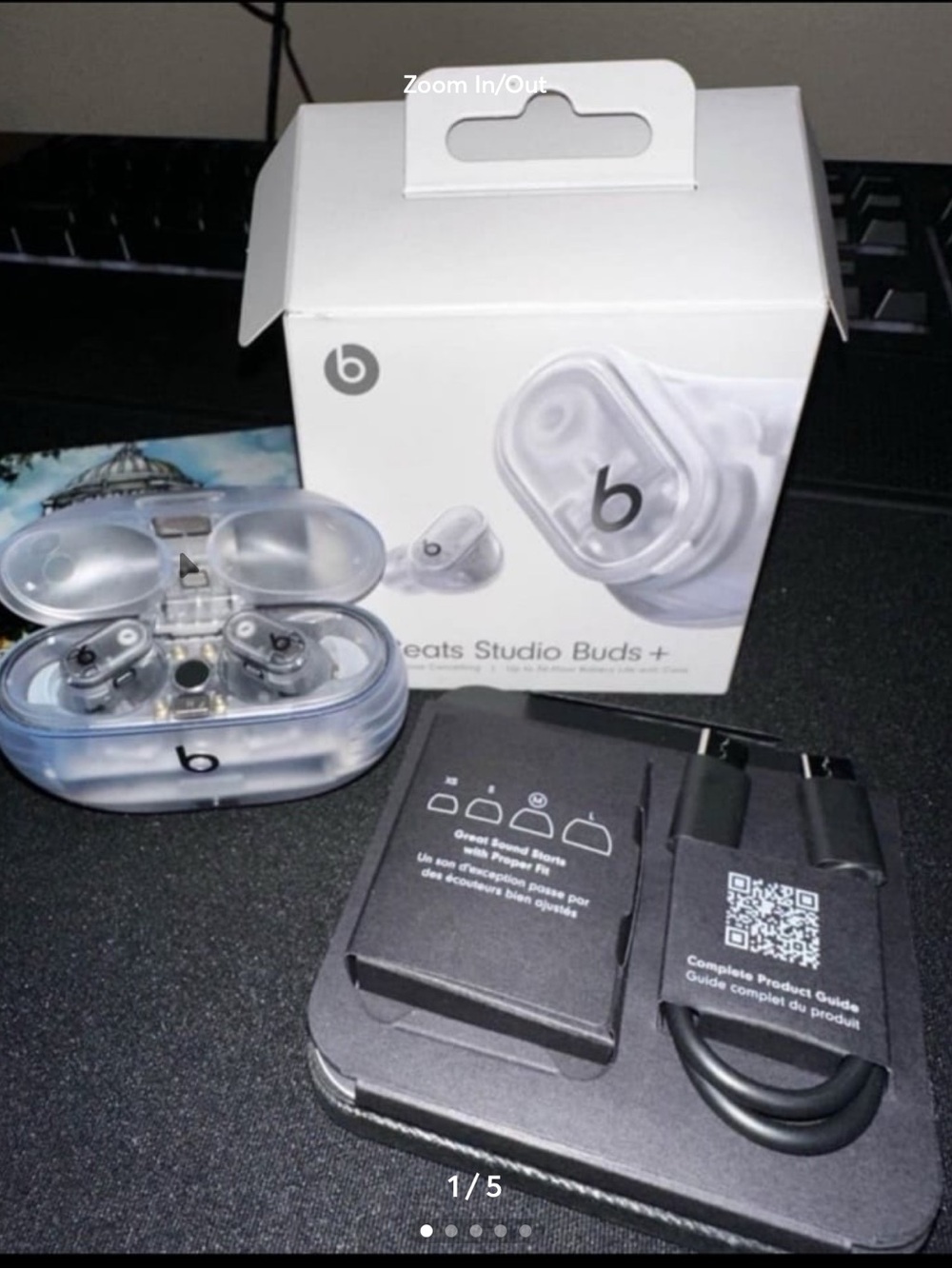 Beats by Dre Studio Buds+ True Wireless Earbuds — Clear/Translucent